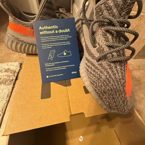 A.P.C. Knit Sneakers with Orange Stripe - Picture 1 of 6